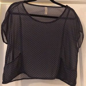 Sheer croptop blouse